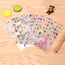 New creative numbers English letter Alphabet Bronzing Sticker Children Early Education Puzzle Recognition of Cognitive Alphabet