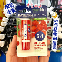 Russian fito Vaseline small strawberry 5 Hop 1 Plant moisturizing lipstick nourishing care lip soft and tender water moisturizing 4 5g