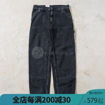 (NextVogue)carhartt wip double knee pant straight barrel heavy leisure work loading pants