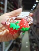 New string of beads zezhaired rubber band Strawberry Bull Oil Fruit Pineapple Cherry Turnip Hair head Rope Head Accessories 40 strips