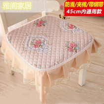 Dining table Chinese-style chair cushion four seasons universal non-slip cushion Household breathable thickened cushion with straps can be removed and washed