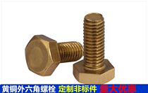 Brass Hexagon Screw Bolt Copper Screw Copper External Hexagon Screw Screw M12M14x20 25 30 100