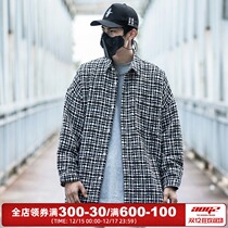 Xiaobin Guochao plaid shirt mens autumn loose coat Tide brand senior sense couples wear casual Joker coat