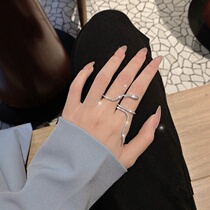 Serpentine winding ring exquisite micro-inlaid female ins tide cool niche design cold style fashion personality light luxury tail ring