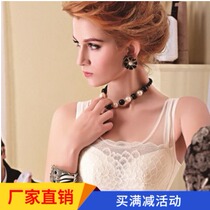 Spring and summer thin beauty back full lace embroidery adjustment type gathered underwear Anti-light bandeau bra Womens bra