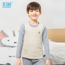 Boy thick and velvet warm vest wearing children in autumn and winter vest boys 12 middle and big children with bottom waistcoat 15 years old