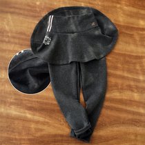 Girls  Western style trouser skirt plus velvet leggings 2020 new spring and autumn trousers children wear pants female warm childrens pants