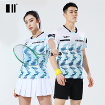 Single Double Spring Summer New Badminton Suit Mens And Womens Kit Short Sleeve Women Sportswear Quick Dry Suction Sweat-Breathable Blouse
