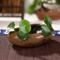 Hot Selling Days Style Coarse Pottery Multi-Meat Flower Pots Hydroponic Imitation Stone Small Floral Specialty Tea Vat Tea Duct Accessories Vase Hem