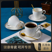 European ceramic coffee cup and saucer set small luxury gilt Bone China high-end English afternoon tea coffee cup can be customized