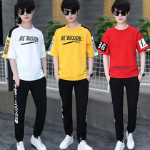 Youth summer suit men trend short sleeve t-shirt high school junior high school student Boy Summer handsome big boy clothes