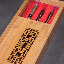 Shanlian Lake pen high-end brush gift Jinyu Mantang Purple sandalwood pen Bamboo box gift boxed brush collection