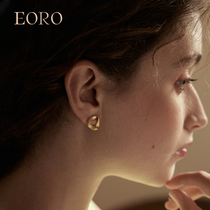 EORO sterling silver high-grade sense earrings feminine temperament net red 2021 summer new trend earrings retro port taste earrings