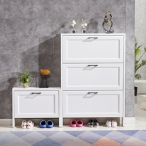 American ultra - thin flip shoe cabinet 17cm minimal modern white household doorway minimal household door closed cabinet