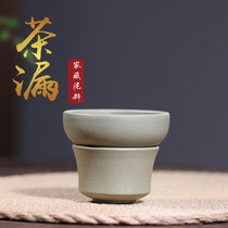 Yixing Purple Sand Pot Handmade Bean Green Clay Fair Cup Tea Drain Small Capacity Home Teapot Tea Cup Sub tea Tea Accessories