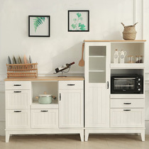 Japanese-style solid wood side cabinet tea cabinet cupboard full microwave oven cabinet Cabinet wine cabinet lockers lockers