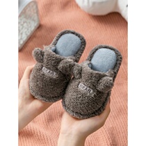 Baby Home Shoes Children Cotton Slippers Non-slip Male And Female Children Slippers Baby Cartoon Cute Indoor Slippers