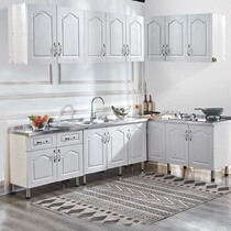 Kitchen cabinet Cabinet integrated stainless steel cupboard kitchen cabinet simple cupboard economical gas cabinet home rental room