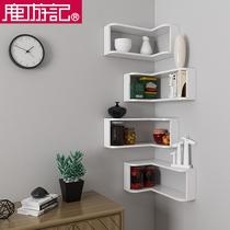 Creative wall shelf Storage rack Bedroom living room decoration wall wall hanging shelf Corner bookshelf decoration rack