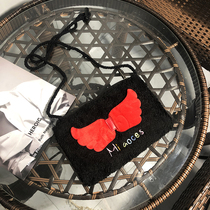 Autumn and winter New Angels plush shoulder bag children mini satchel Korean fashion princess bag bag shoulder