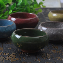 Ice cracked small Bowl retro background tea Chinese style Cup shooting props photo background hand string Photography