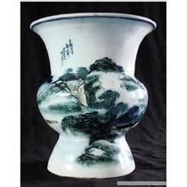 The real product opened the door in 26 years of the Republic of China Jing Mei Xuan stone spring Cizhou Kiln Yun Kaishan Xiu color landscape Zun bottle