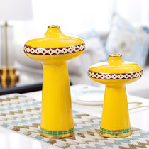 Creative modern simple ceramic vase ornaments Home accessories Nordic living room TV cabinet Wine cabinet Decorative crafts