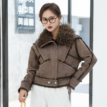 Rabbit fur fur coat female in 2021 winter new short lamb fur cold female young hailing