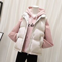 2021 autumn and winter New down cotton vest female short students Korean loose waistcoat jacket jacket