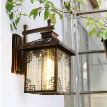 Garden light outdoor waterproof solar led super bright home exterior wall Chinese antique villa door outdoor wall lamp