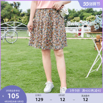 MSShe big code womens dress 2022 new summer clothes fat mm retro style oil painting wind crummy 50%-half body dress