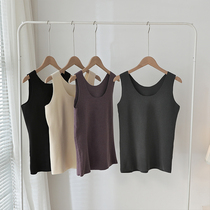 Autumn-winter big-code vest slats bottom-shirt woman Develvet gush with no-mark warm thickened and thickened and added fat to beat the undercoat