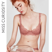 Curious Missy sexy lingerie set Womens big chest display small bra Summer lace thin section upper bracket adjustment bra