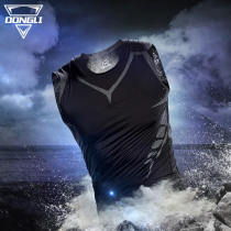 Sports vest mens tights Fitness breathable sleeveless waistcoat Basketball training short-sleeved high-elastic running suit