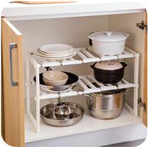 Stainless steel can be freely retractable sink rack shelf storage rack Kitchen shelf telescopic rack