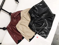 2019 autumn and winter new Korean shorts women slim sexy thin leather shorts stretch hot pants tide