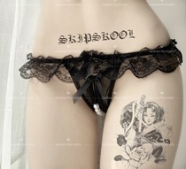 Nunnally: boyfriend gift open file underwear sexy pearl massage T-street lace sexy fat times