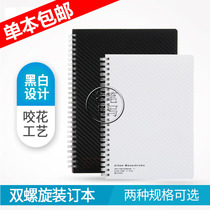 Japan KOKUYO Kokuyo Metropolitan Impression Double Helix Coil Ben Flip Black and White Notebook WSG-SNUA58