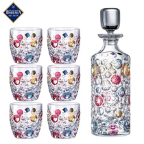 Czech imported BOHEMIA Crystal Whiskey wine glass wine bottle creative color water drop pattern light luxury wine glass