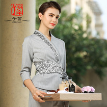 Autumn beauty salon work clothes female Thai SPA health club beautician foot bath foot therapy technician uniform 22