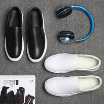 Mens board shoes white shoes lofty shoes 45 a pedal lazy shoes 46 large size white shoes 47 leather wild leather mens shoes 48