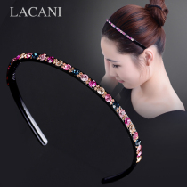 Hairband headdress Korean simple temperament wild take-away girl wash face Rhinestone thin headband hair card head cave hair bundle