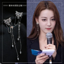 High-end tassel earrings womens long temperament earrings s925 sterling silver Korean European and American net celebrity personality trend fashion