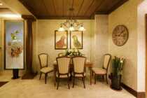 Art glass partition simple carving tempered glass entrance background wall cabinet screen craft glass Tulip