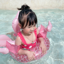 Childrens swimming ring mermaid modeling swimming ring baby inflatable playing water circle childrens sitting ring auxiliary baby seat