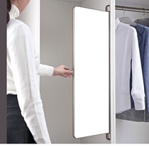 Curved screen for door-opening wardrobe mirror with push-pull mirror fitting lens closet Swivel Full Body Mirror Folding Dressing Goggles