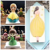 Send tutorial goddess theme ice cream cake abrasive girl Valentine day mousse cake silicone mold