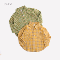 lzyz childrens clothing childrens shirt long sleeves boys foreign shirts baby coats loose tops spring and autumn fashion tide