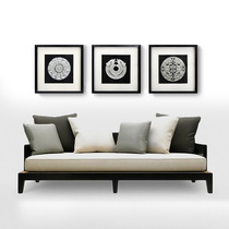 Living room sofa background wall decorative painting modern simple high-end new Chinese office sofa three-dimensional relief painting