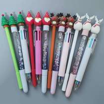Spot Creative Plastic Cartoon Christmas Pen Multicolored Ballpoint Ball-point Pen Makers Customize